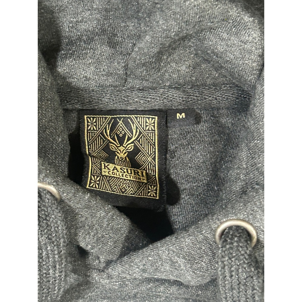 Kasuri Collection Glasgow Scotland Hoodie Mens Medium Charcoal Gray Sweatshirt - Picture 3 of 7